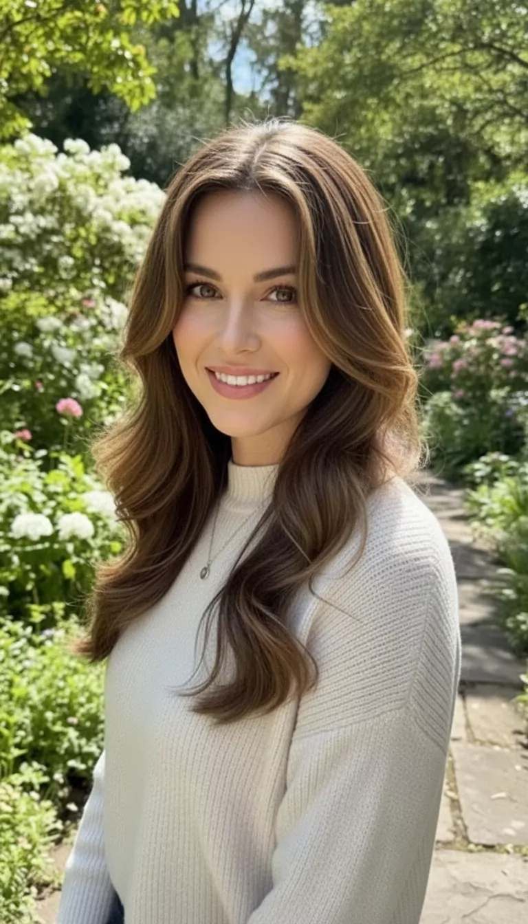 Balanced layered cut — Female, Oval face shape