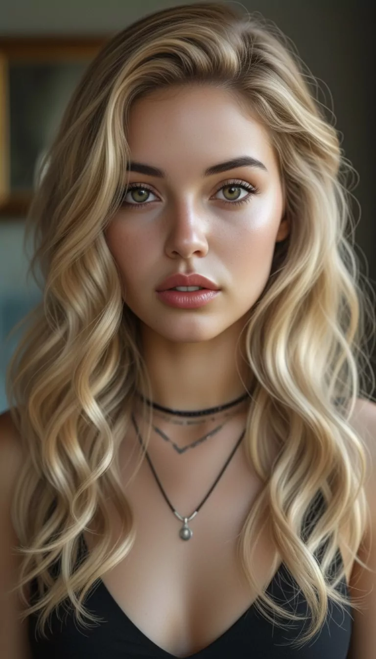 Side part waves — Female, Round face shape