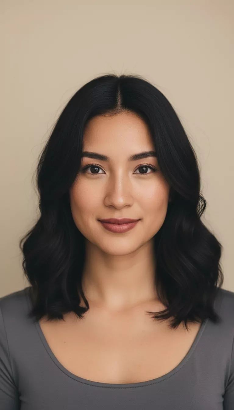 Layered flow — Female, Oval face shape