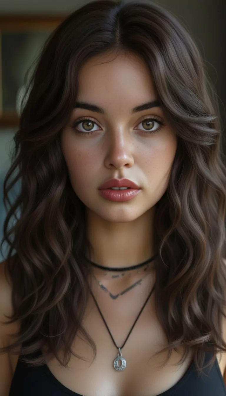 Layered medium hair — Female, Oval face shape