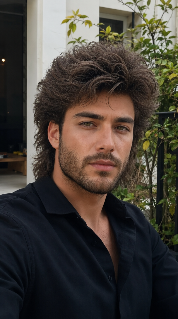 80s Big Hair — Male, Diamond face shape
