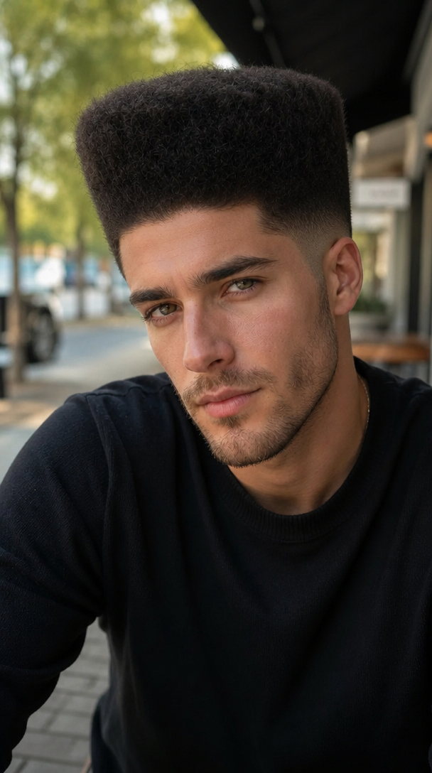 80s High Top Fade — Male, Diamond face shape