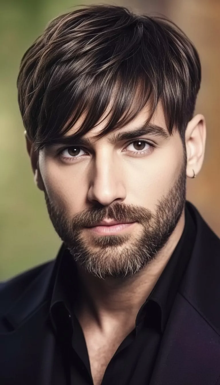 Fringe — Male, Heart face shape