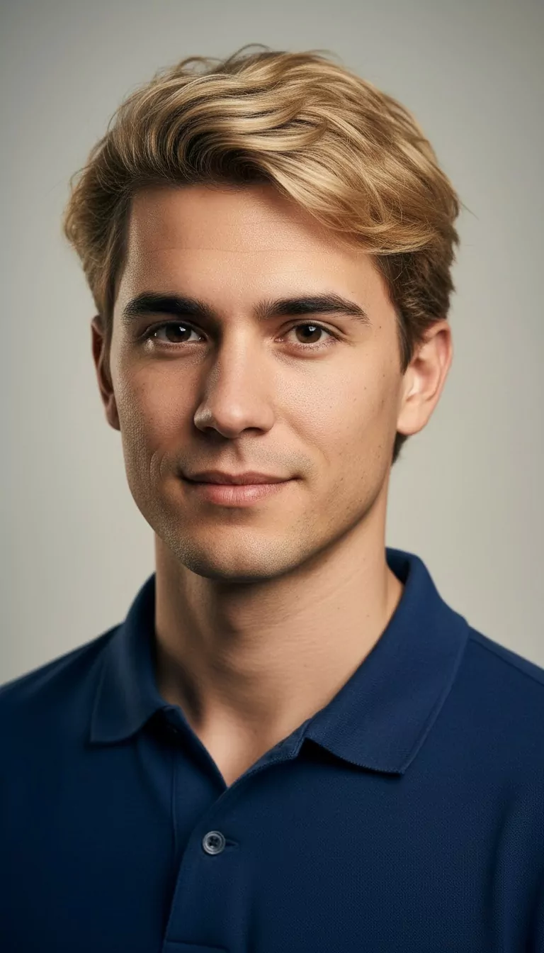 Natural textured hair — Male, Oval face shape