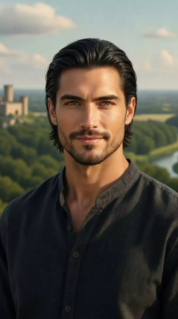 Slick back — Male, Oval face shape