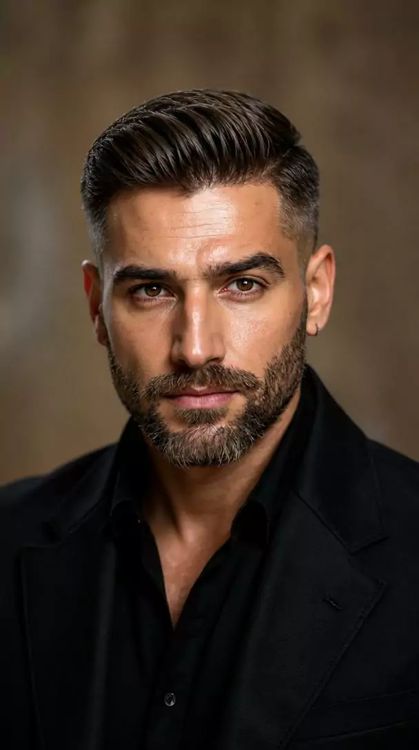 Tapered cut — Male, Heart face shape