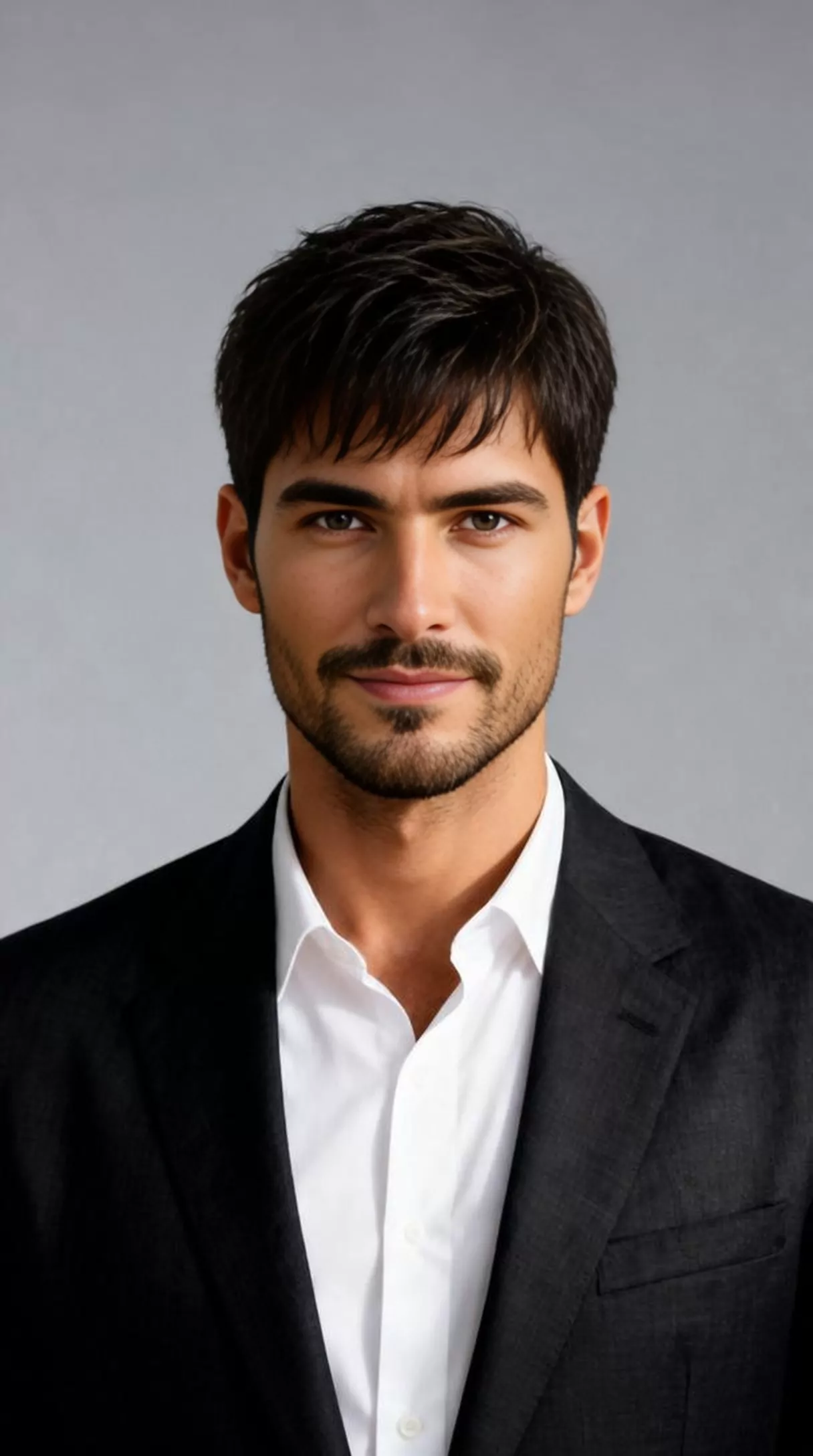 Textured fringe — Male, Diamond face shape