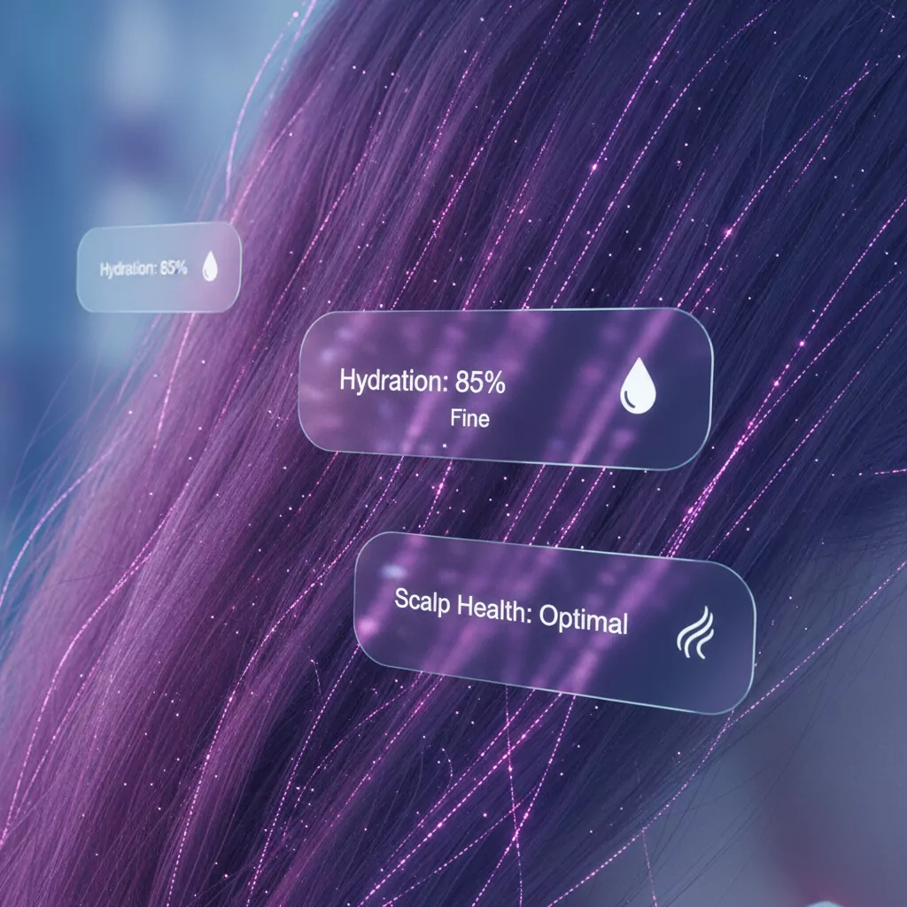 AI beauty and hair analysis visualization